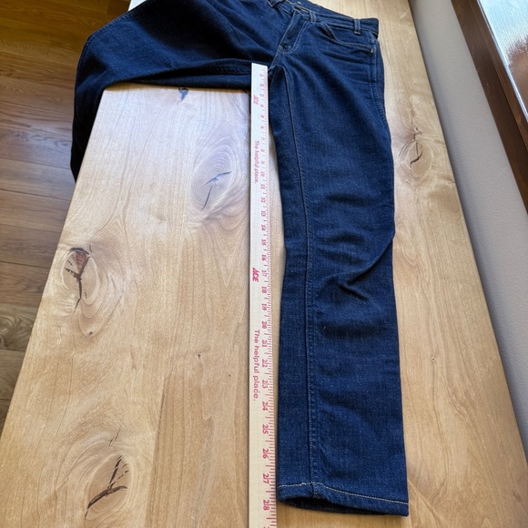 LEVIS VTG 606 JEAN BIG E ORANGE TAB STRAIGHT LEG DARK BLUE RIGID DENIM WOMENS 25 - Picture 7 of 12